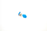 SS Created Opal Blue Hamsa Hand Studs