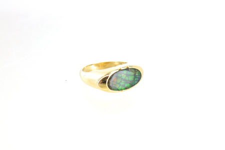 SS Scroll-work Variscite & Peridot Cuff Bracelet