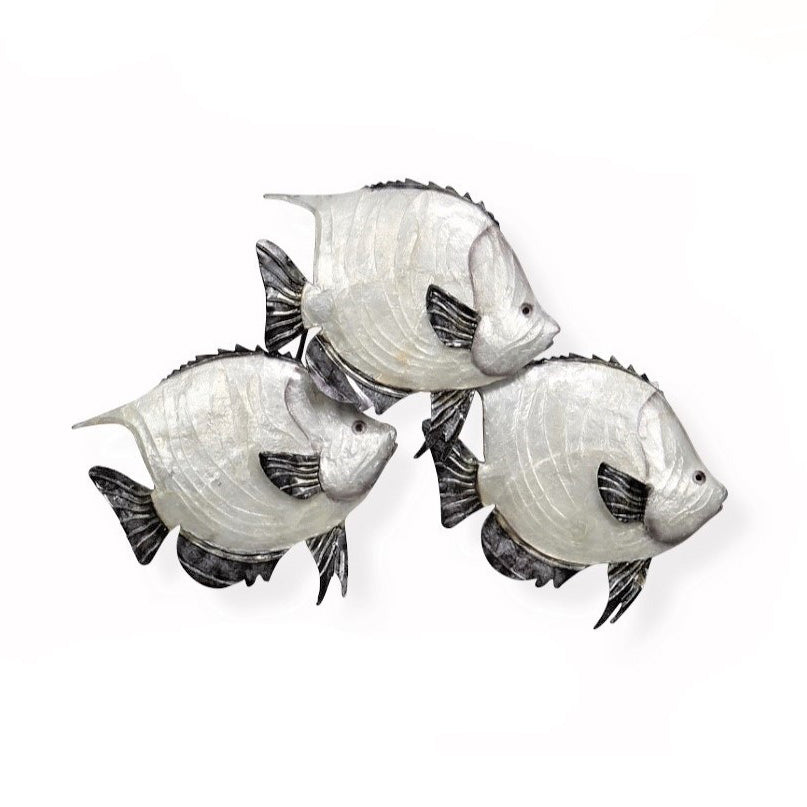 Trio of Fish Capiz Shell Wall Art