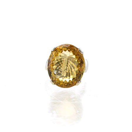 SS Citrine Square Studs