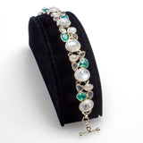 Sterling Silver Rainbow Moonstone Apatite & Labradorite Bracelet