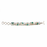 Sterling Silver Rainbow Moonstone Apatite & Labradorite Bracelet