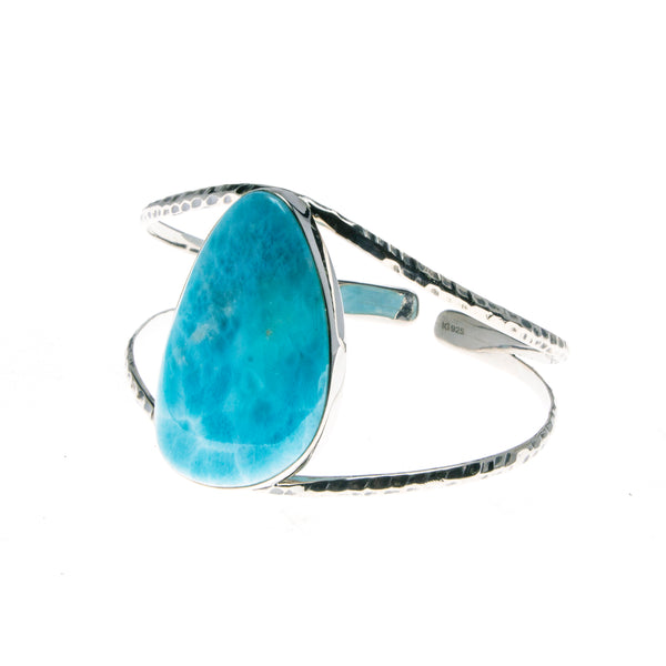 Sterling Silver Larimar Cuff Bracelet