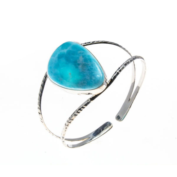 Sterling Silver Larimar Cuff Bracelet