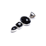 SS 3 Faceted Onyx Pendant