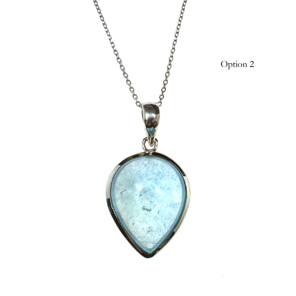 teardrop Sterling Silver Aquamarine Assorted Necklace