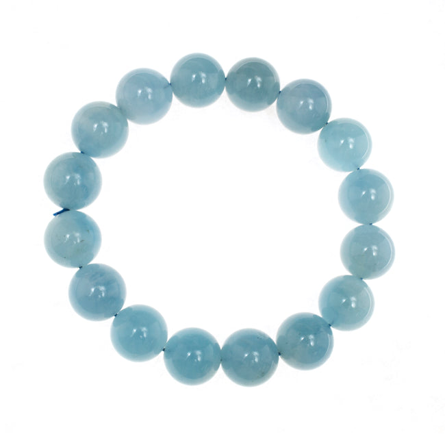 Aquamarine 14mm Elastic Bracelet