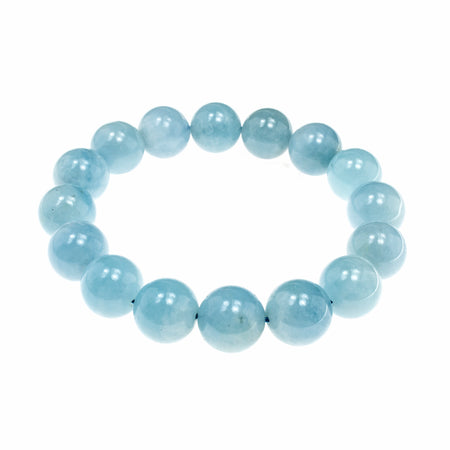 SS AAA Aquamarine Nugget Beaded Bracelet