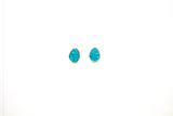 SS Created Opal Green Pear Studs