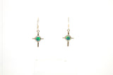 SS Created Opal Circle Cross Earrings