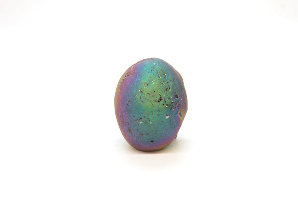 Titanium Druzy Skull Carving