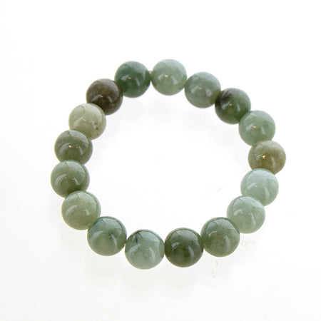 Jade 14mm Carved Buddha Elastic Bracelet