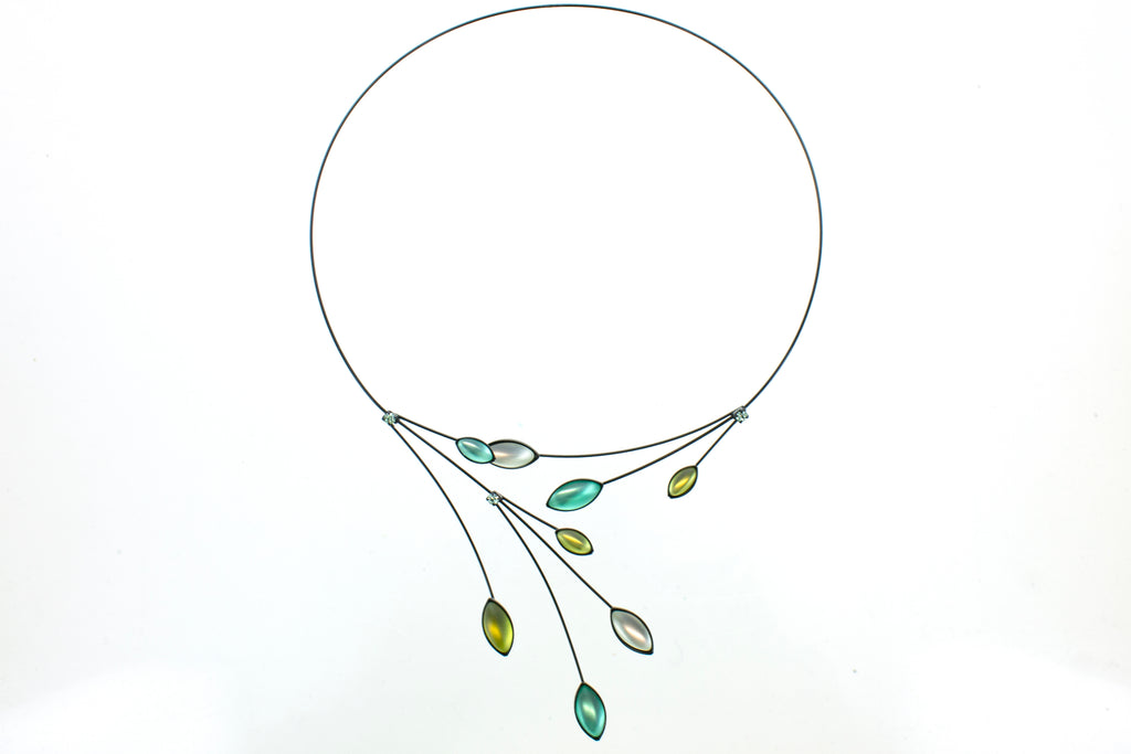 Leaves and Branches Memory Wire Necklace