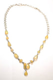 SS Opal Faceted Y Necklace