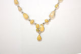 SS Opal Faceted Y Necklace