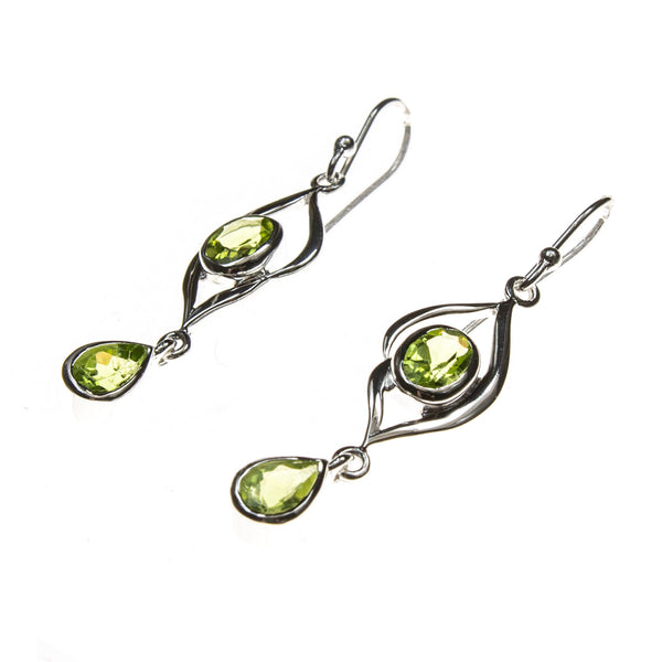 SS Peridot Dangle Earrings