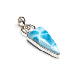 SS Spiral Larimar Wedge Pendant