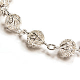 SS Filigree Spheres Link Bracelet