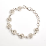 SS Filigree Spheres Link Bracelet