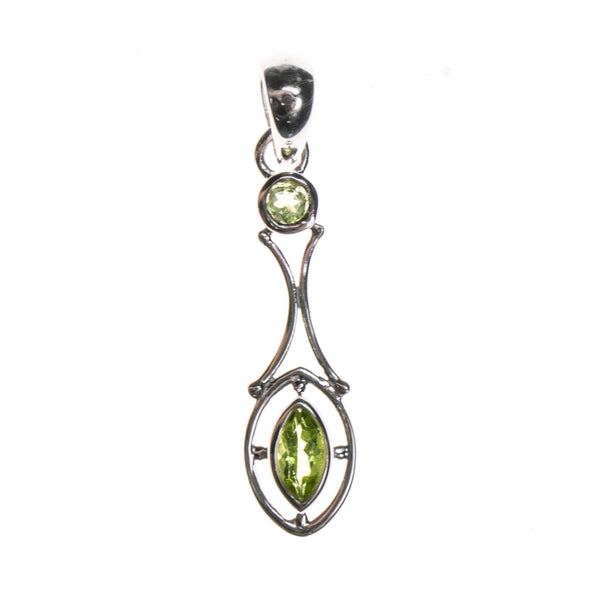 SS Peridot Marquis Pendant