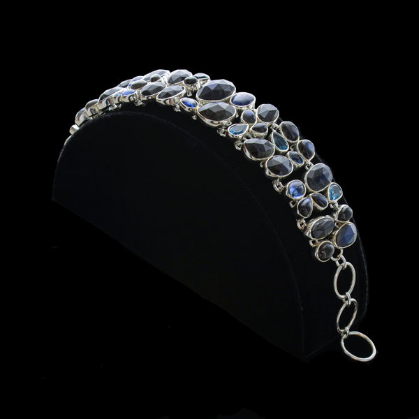 SS Labradorite Multi-stone Toggle Bracelet