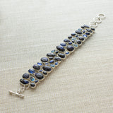 SS Labradorite Multi-stone Toggle Bracelet