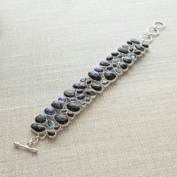 SS Labradorite Multi-stone Toggle Bracelet