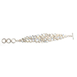 SS Rainbow Moonstone Array Toggle Bracelet