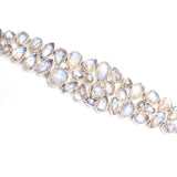 SS Rainbow Moonstone Array Toggle Bracelet