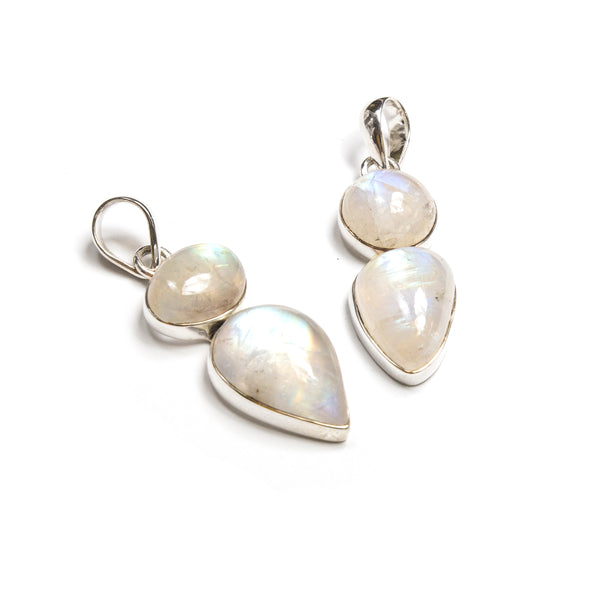 SS 2 Rainbow Moonstone Assorted Pendants