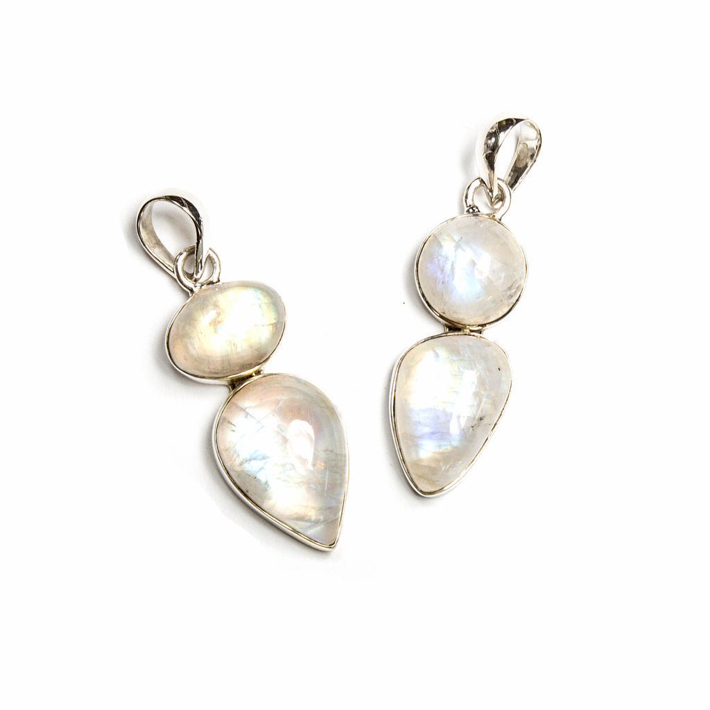 SS 2 Rainbow Moonstone Assorted Pendants