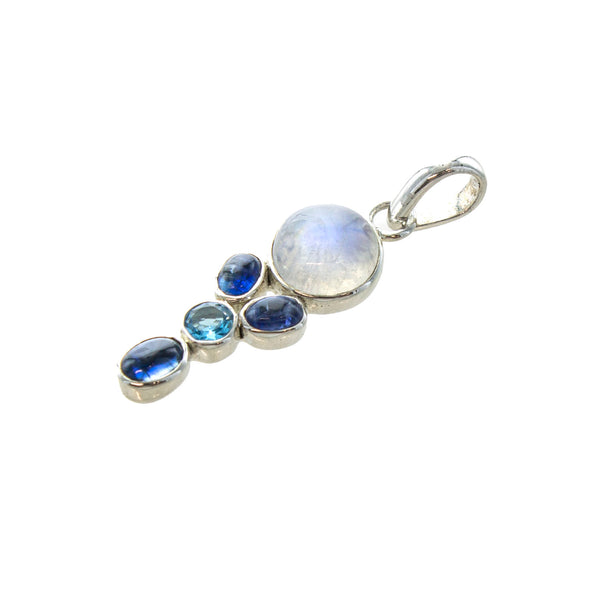 SS Peridot/Moonstone/Blue Topaz & Kyanite Multi-stone Pendants