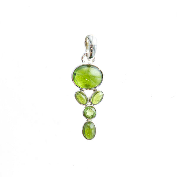 SS Peridot/Moonstone/Blue Topaz & Kyanite Multi-stone Pendants