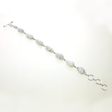 SS Rainbow Moonstone Marquis Variety Bracelet