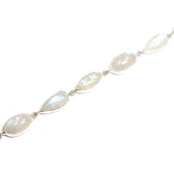 SS Rainbow Moonstone Oval, Pear & Marquis Toggle Bracelet