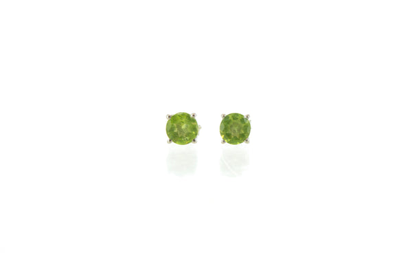 SS Peridot Round 5mm Studs