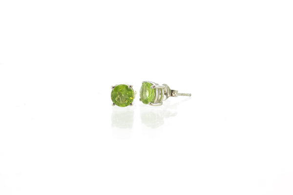 SS Peridot Round 5mm Studs