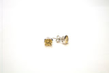 SS Citrine Square Studs