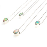 SS Assorted Ethiopian Opal Bezel Necklaces