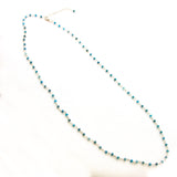 SS Simple 3mm Apatite Bead Link Necklace