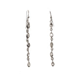 Sterling Silver Herikimer Diamond Drop Dangle Earrings