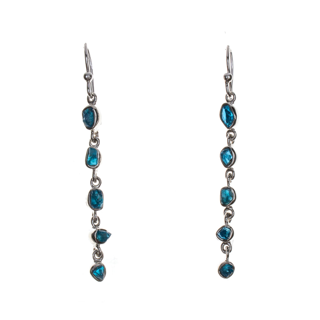 Sterling Silver Apatite Drop Dangle Earrings
