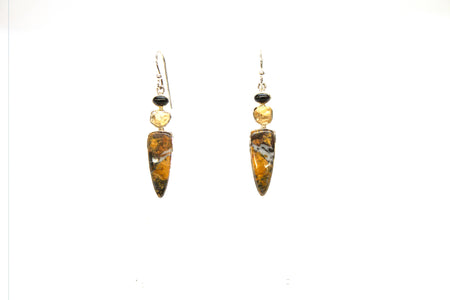 Falling Leaves Glass Drop Earrings