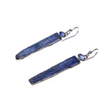 Sterling Silver Kyanite Bar Dangle Earrings