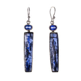 Sterling Silver Kyanite Bar Dangle Earrings