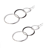 Sterling Silver Graduating Circles Dangle Earring