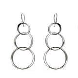 Sterling Silver Graduating Circles Dangle Earring