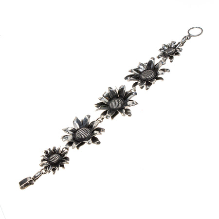 Sterling Silver Moldavite Nugget Toggle Bracelet