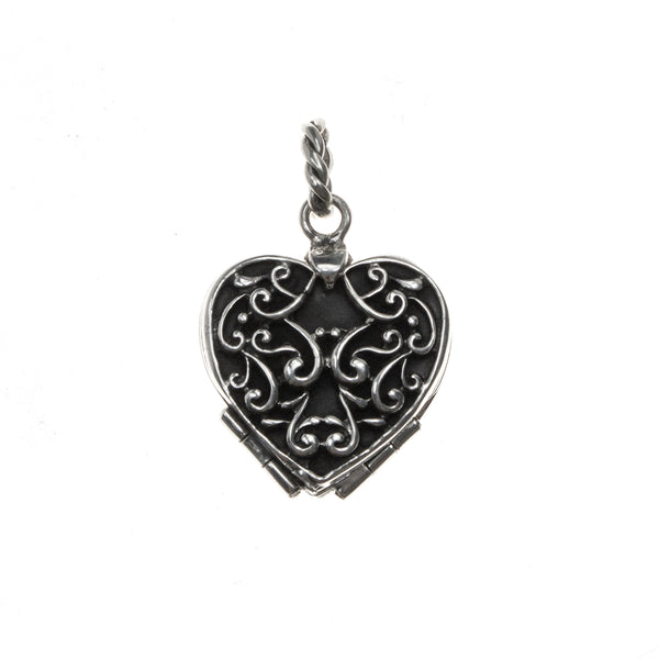 Sterling Silver Quatrefoil Heart Locket