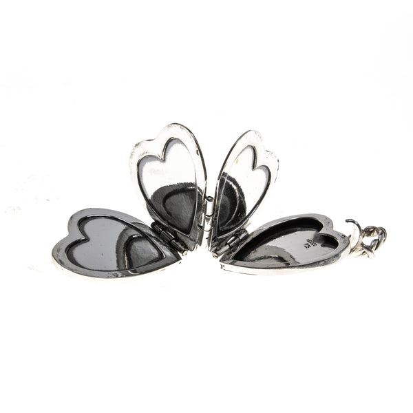Sterling Silver Quatrefoil Heart Locket